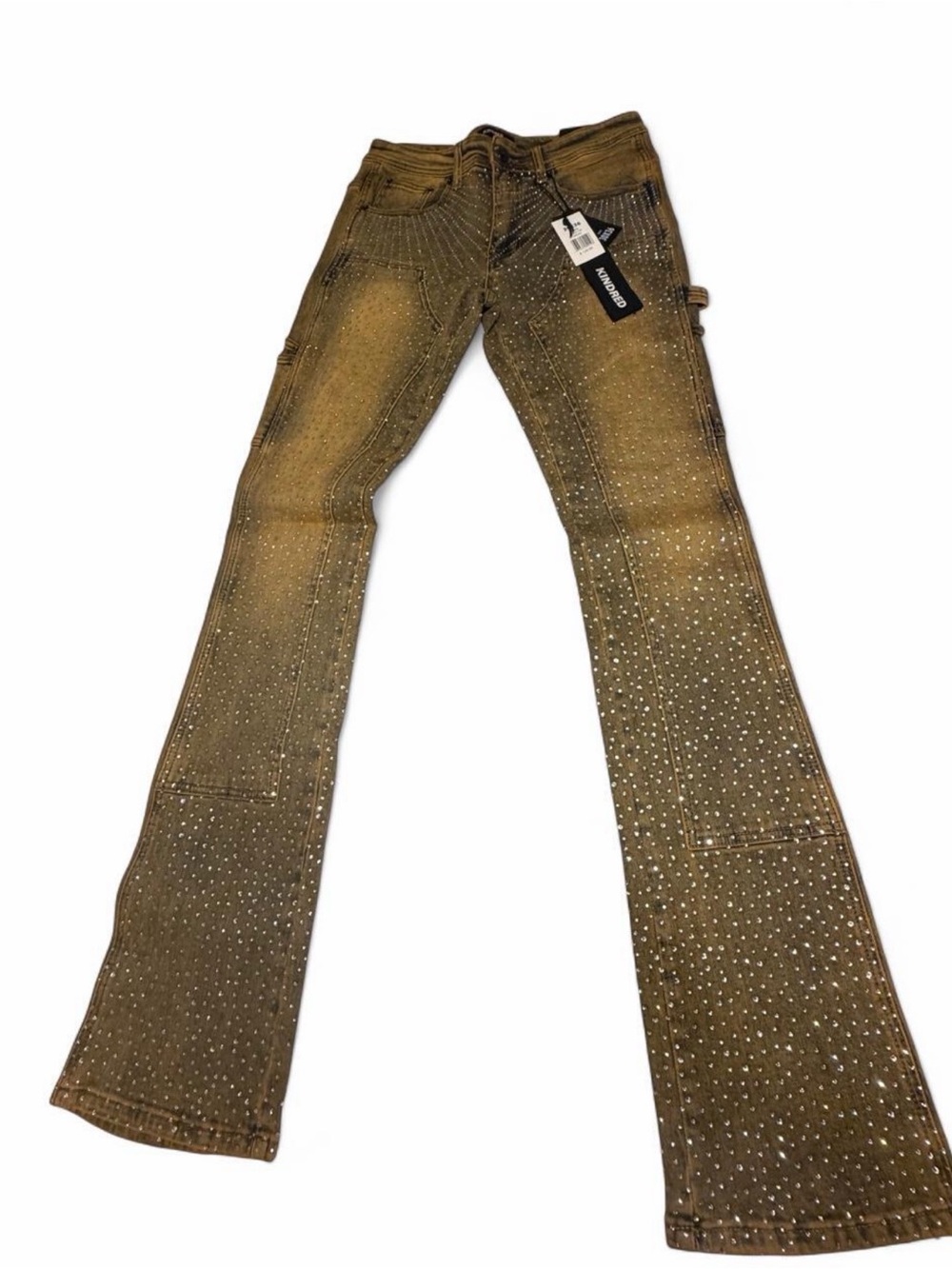 Men's Kindred NWT size 30/36 Skinny Studded Jeans in Brown